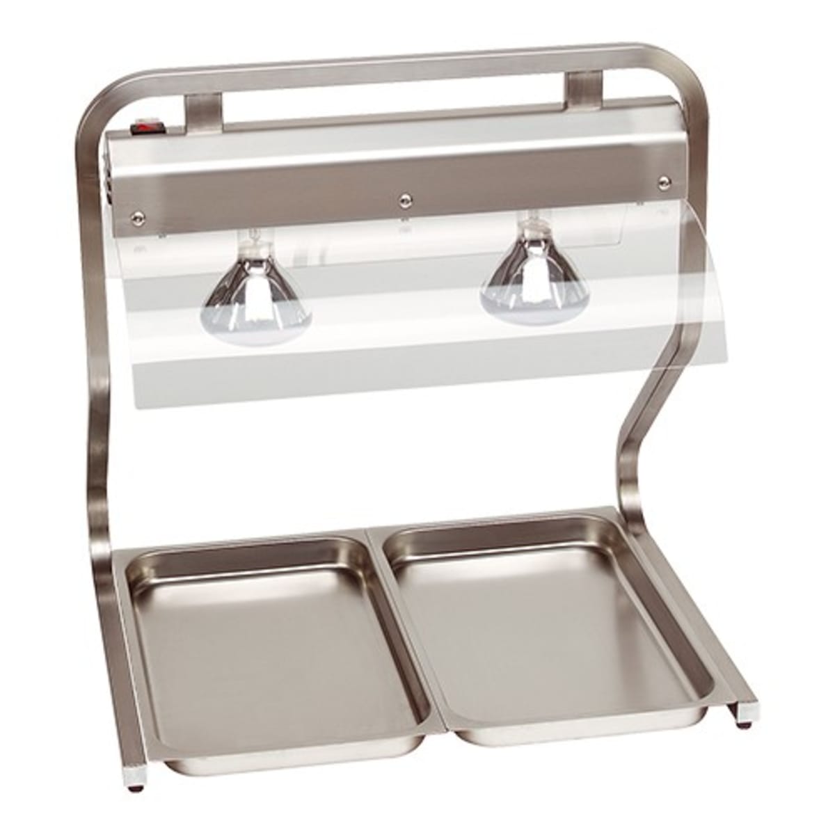 Buffet Speisenwärmer 2xGN1/1 + Hygiene Schutzhaube + Infrarotbeleuchtung